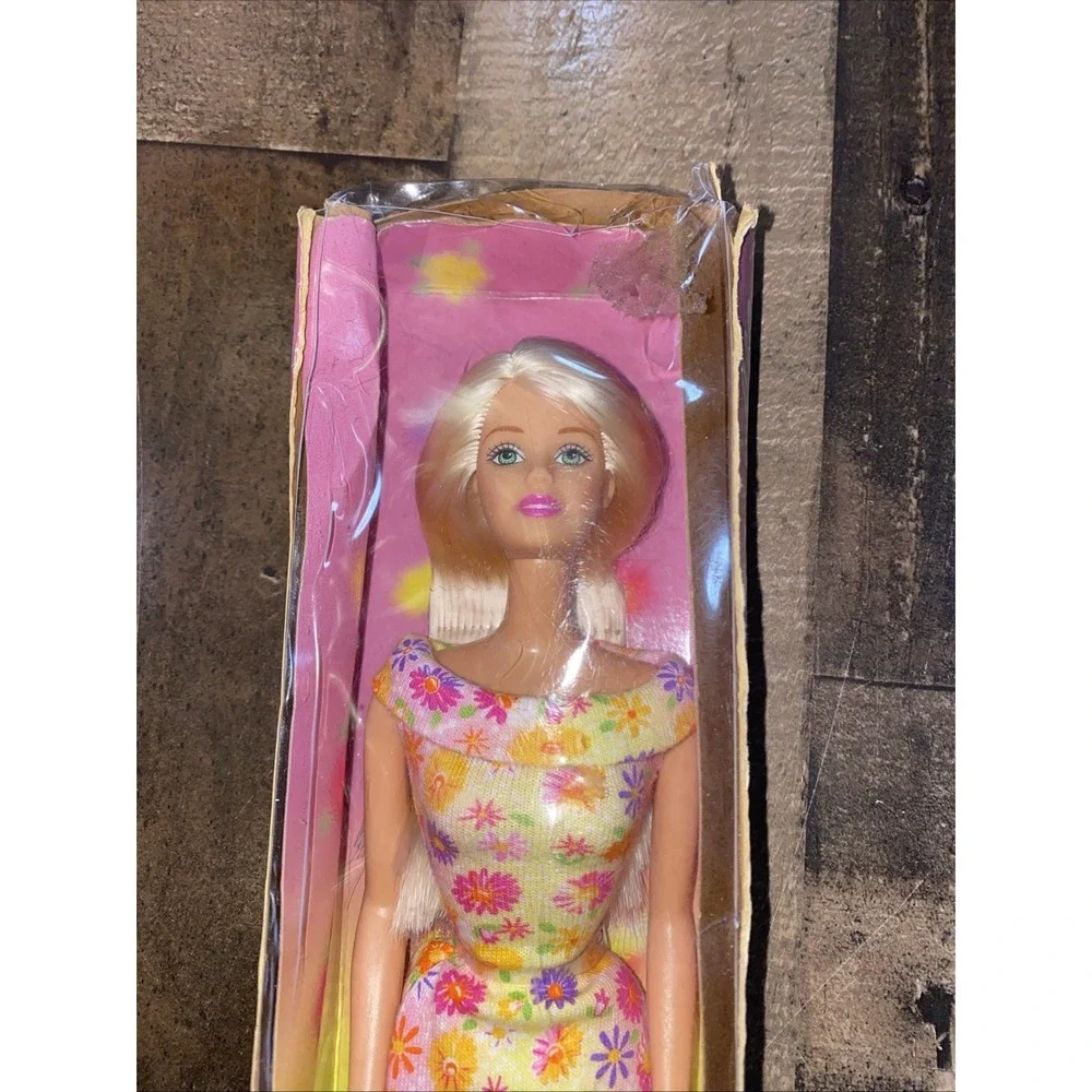 2002 Great Date Barbie Doll Blonde Floral Dress Mattel B2818 Vintage‎